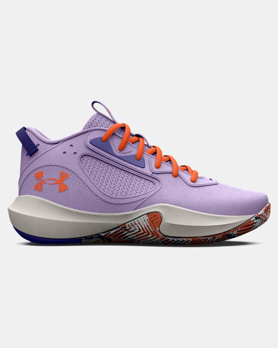 Unisex UA Lockdown 6 Basketball Shoes, Purple, pdpMainDesktop image number 0